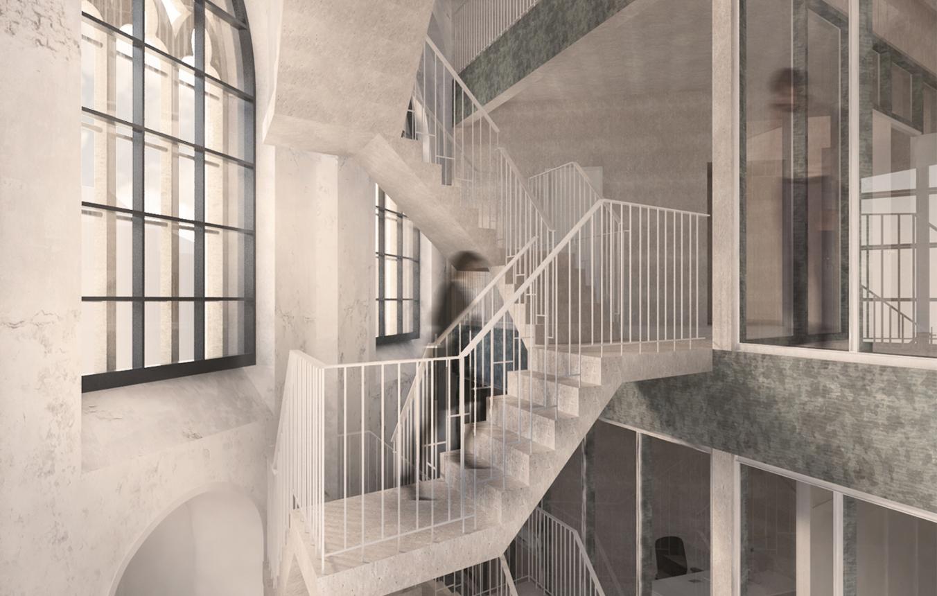  OO3107 trappen gemeentehuis © atelier Tom Vanhee, GRAUX & BAEYENS architecten