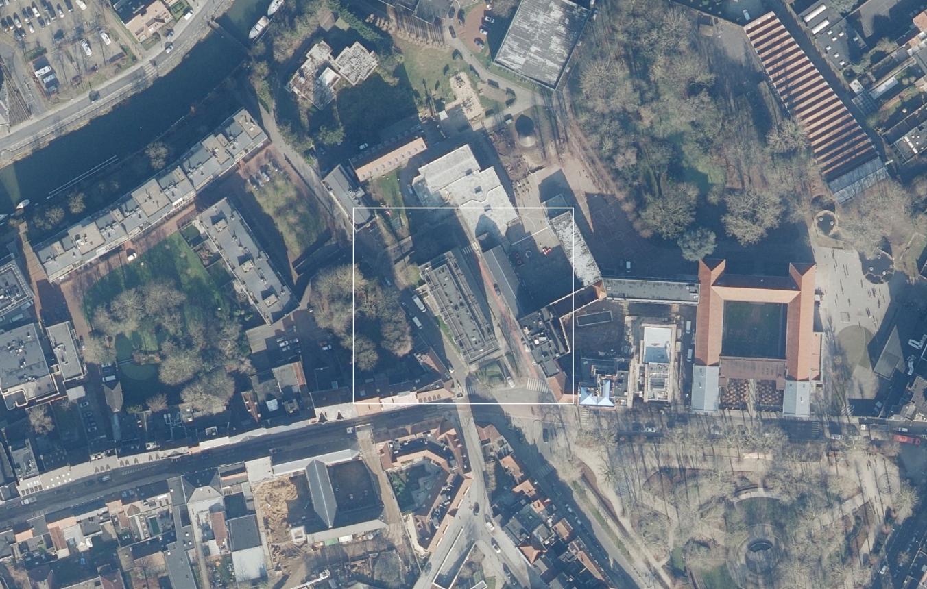 aerial photo OO4703 Social housing complex Plein 4 Kortrijk
