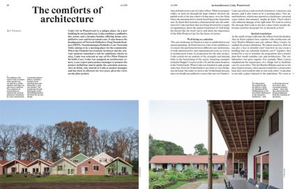 afbeelding van een stuk van het artikel ‘De troost van de architectuur - noA architecten, Coda, Wuustwezel’ van Bart Tritsmans in A+299A+