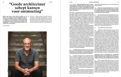 Spread artikel Erik Wieërs "goede architectuur schept kansen voor ontmoeting" in A+289